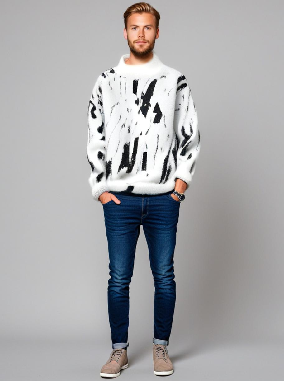 Modaera |  Abstract print pullover